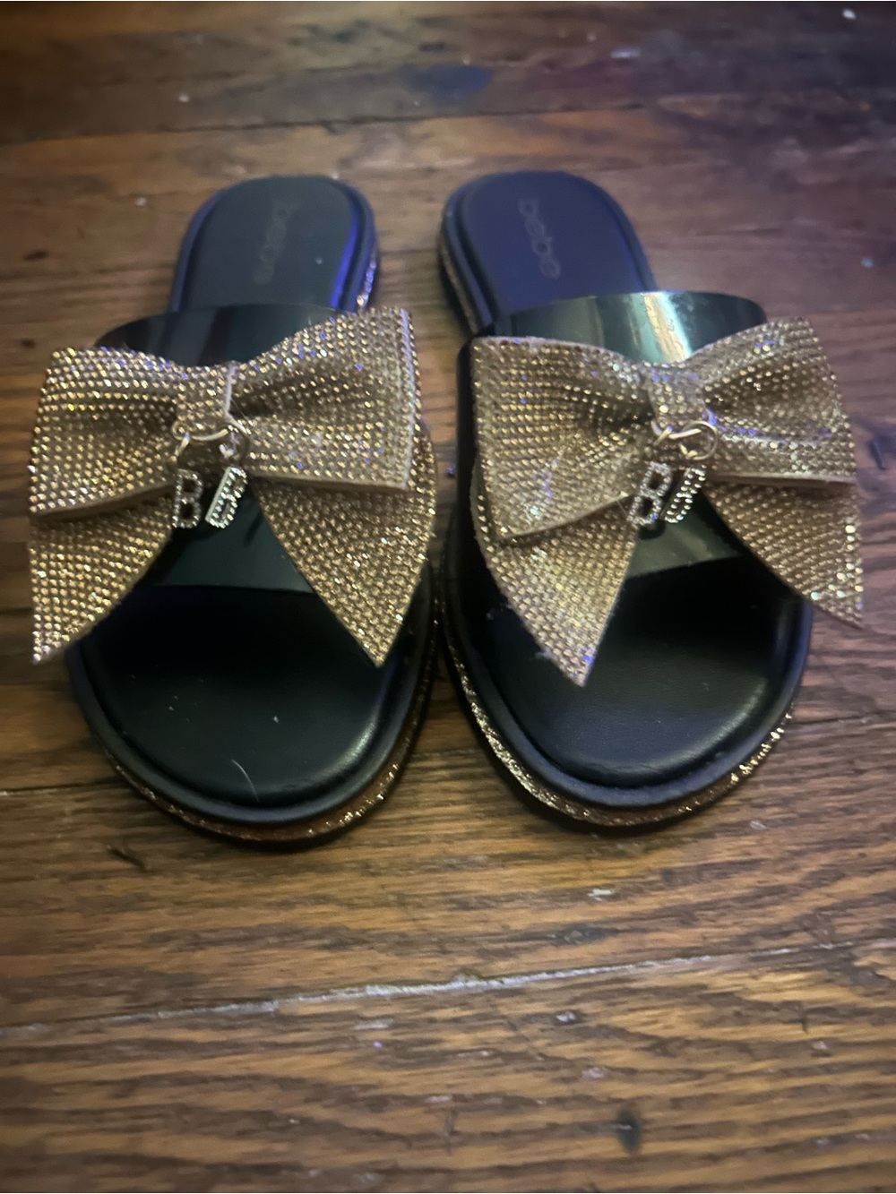 Gold bebe sandals